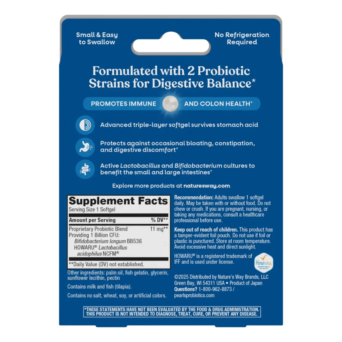 Nature's Way Probiotic Pearls Acidophilus Softgels 30 Count | Supports Digestive Balance & Gut Health - view 8