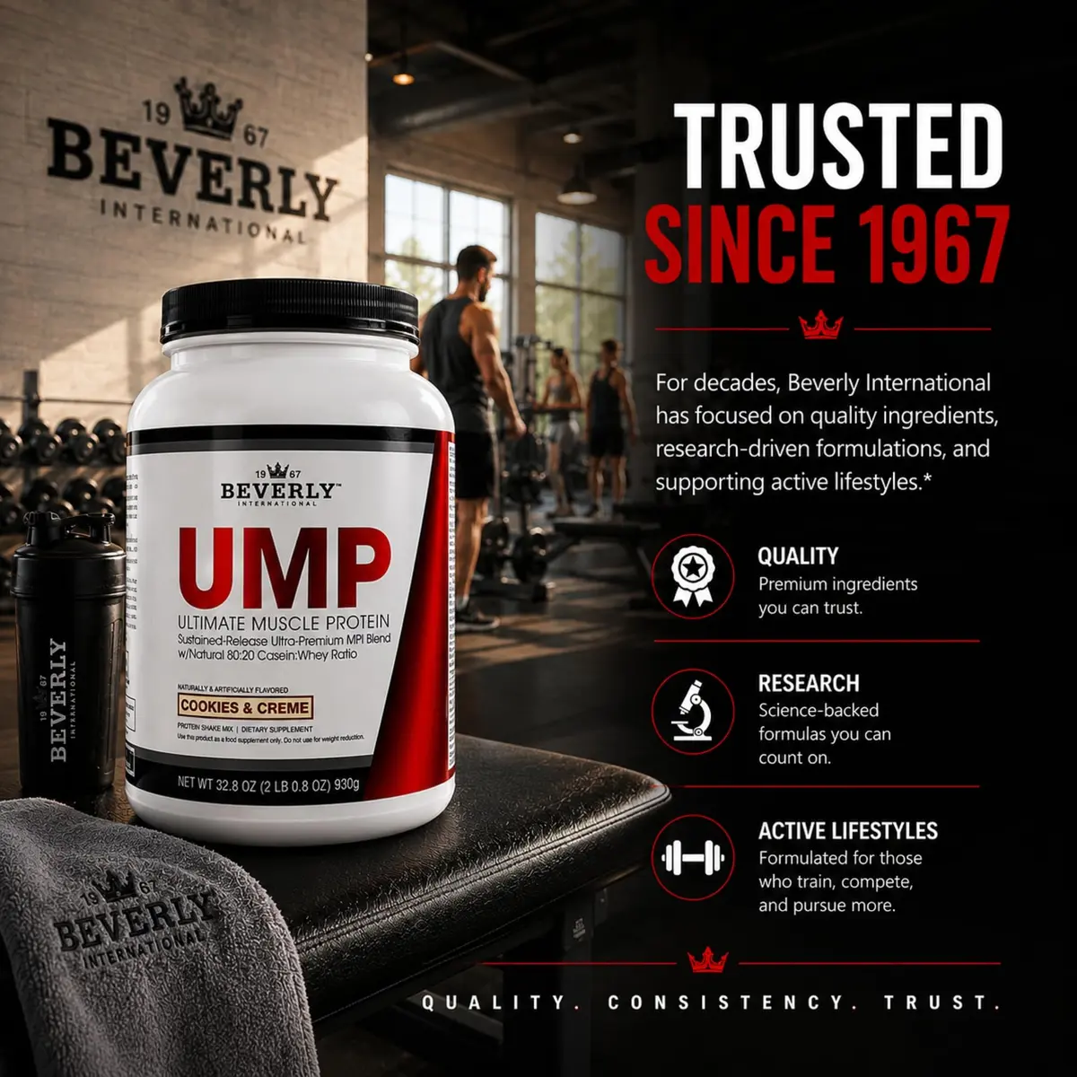 Beverly International UMP Protein Powder, Cookies & Cream | Supports Lean Muscle & Fat Burn | 32.8 oz - view 4