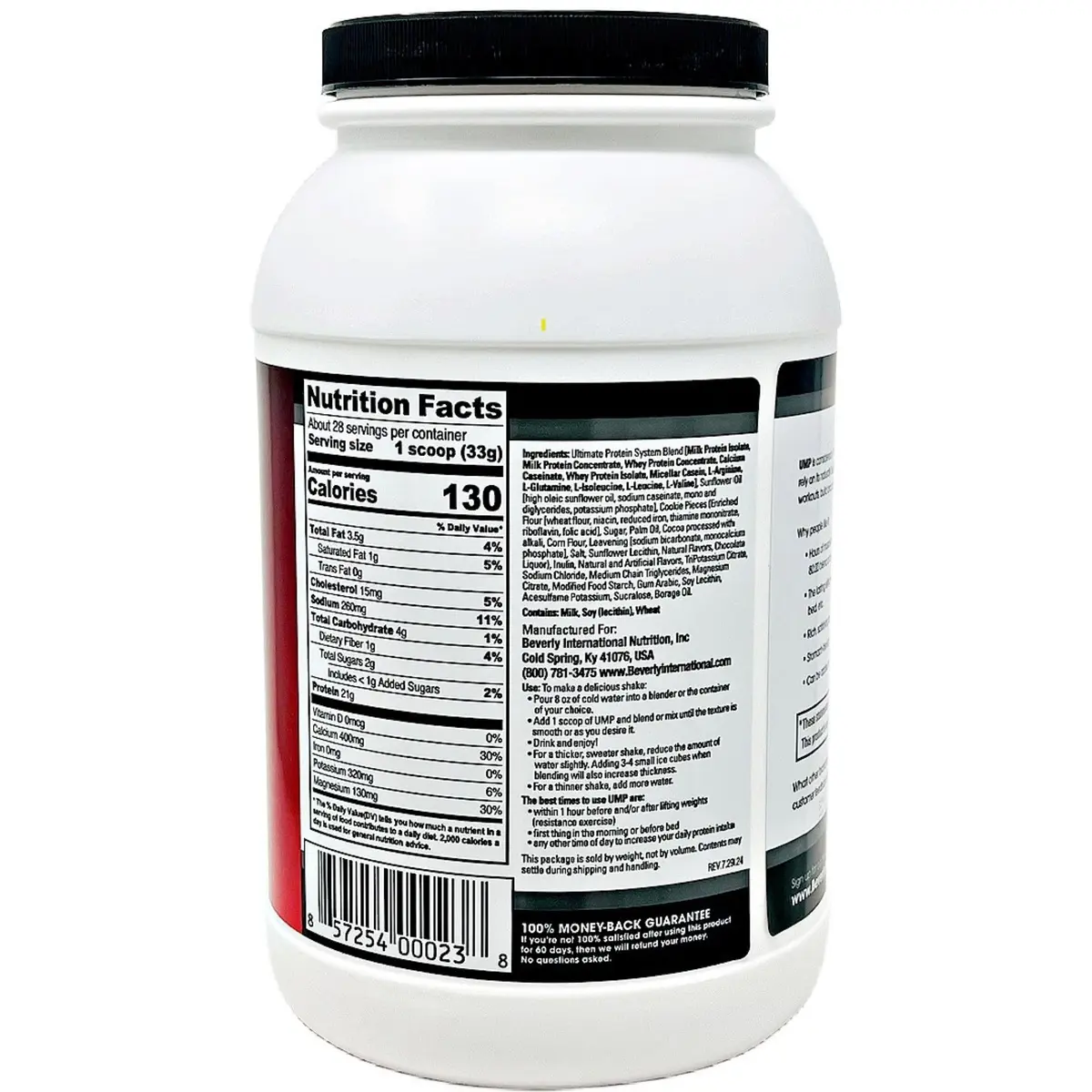 Beverly International UMP Protein Powder, Cookies & Cream | Supports Lean Muscle & Fat Burn | 32.8 oz - view 2