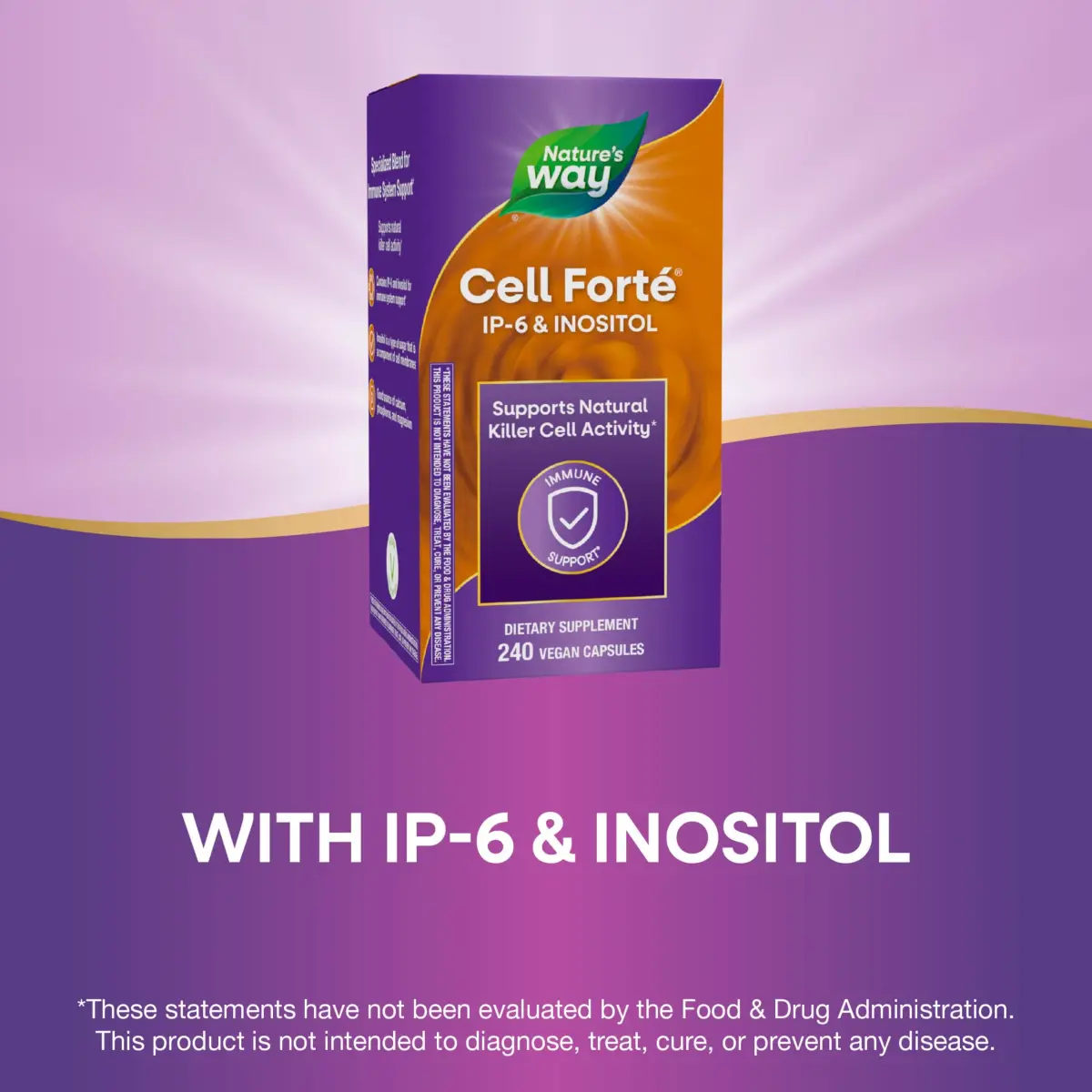 Nature's Way Cell Forté IP-6 & Inositol Immune Support Capsules 240 Count | Supports Immune System - view 3