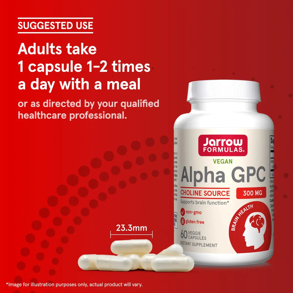 Jarrow Formulas Alpha GPC 300mg Veggie Capsules | Supports Brain Function - view 7