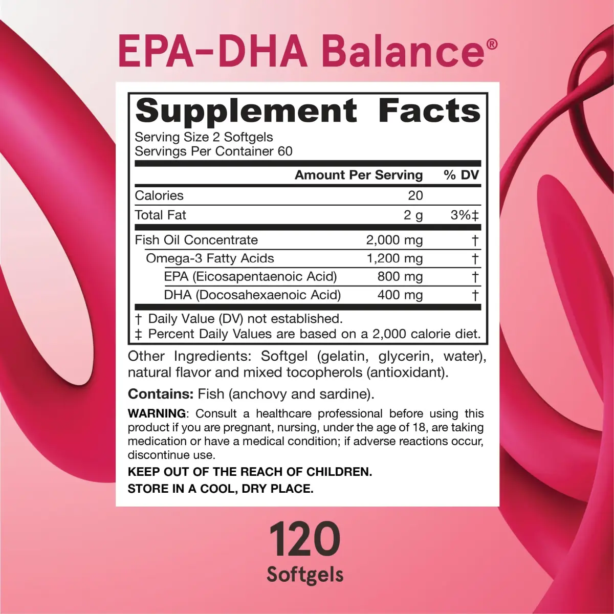 Jarrow Formulas EPA-DHA Balance Omega-3 Softgels 120 Count | Supports Brain & Joint Health - view 6