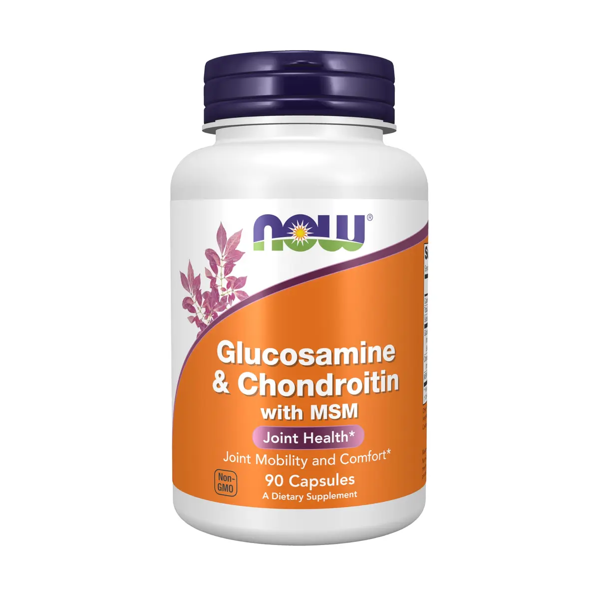 NOW Glucosamine & Chondroitin with MSM Veg Caps 90 Count | Joint Health Support - main product image