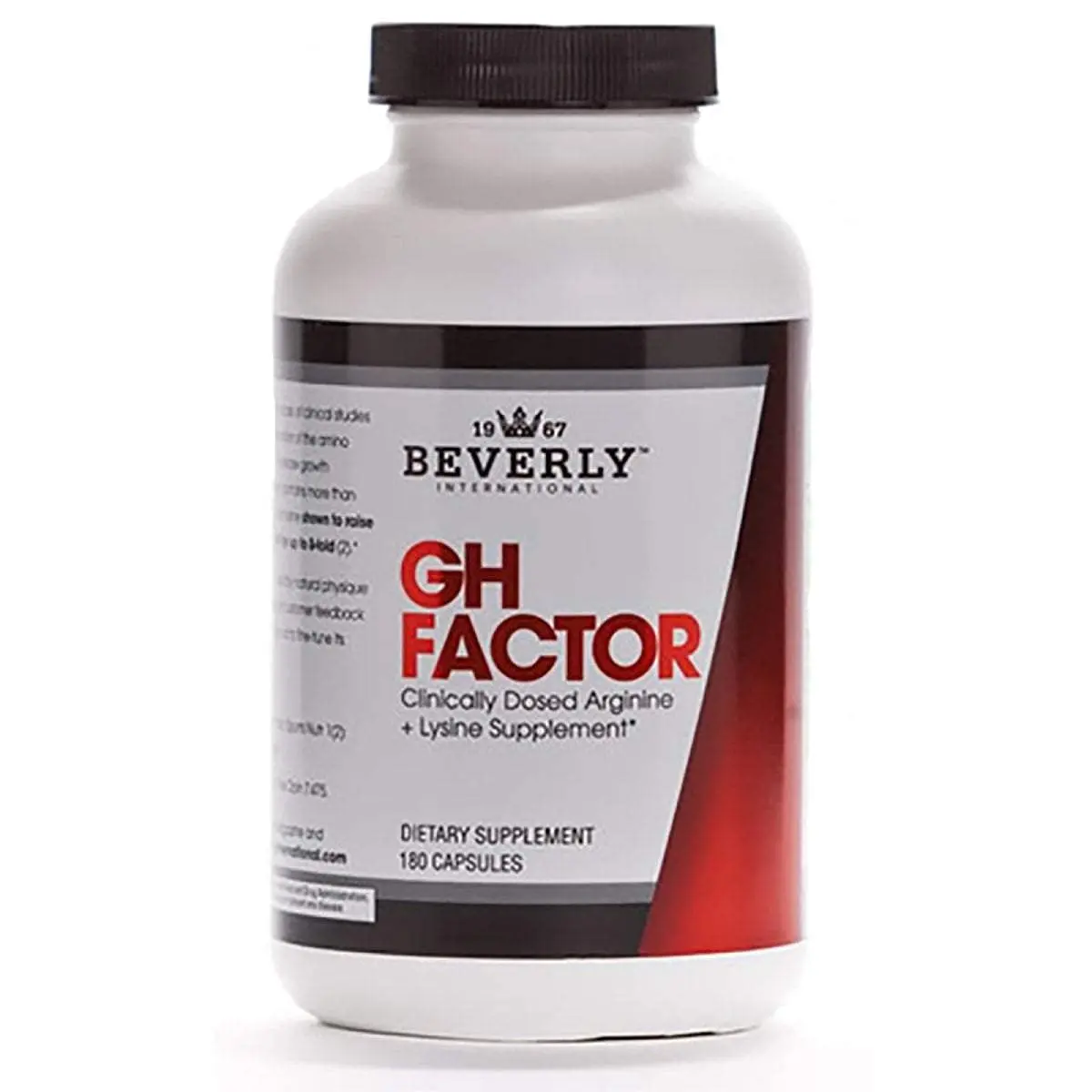 Beverly International GH Factor, Arginine & Lysine, 180 Capsules | Supports GH Production & Muscle Recovery - main product image
