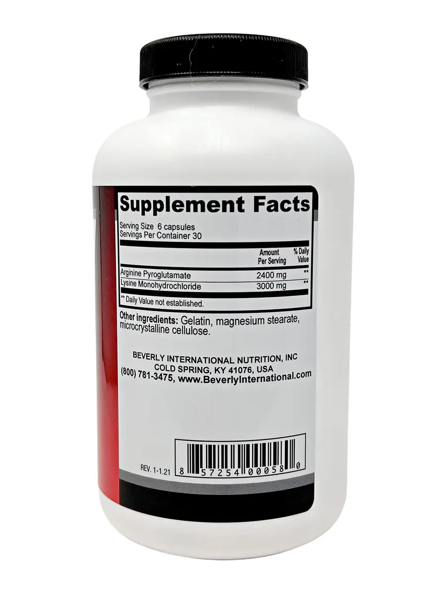 Beverly International GH Factor, Arginine & Lysine, 180 Capsules | Supports GH Production & Muscle Recovery - view 2