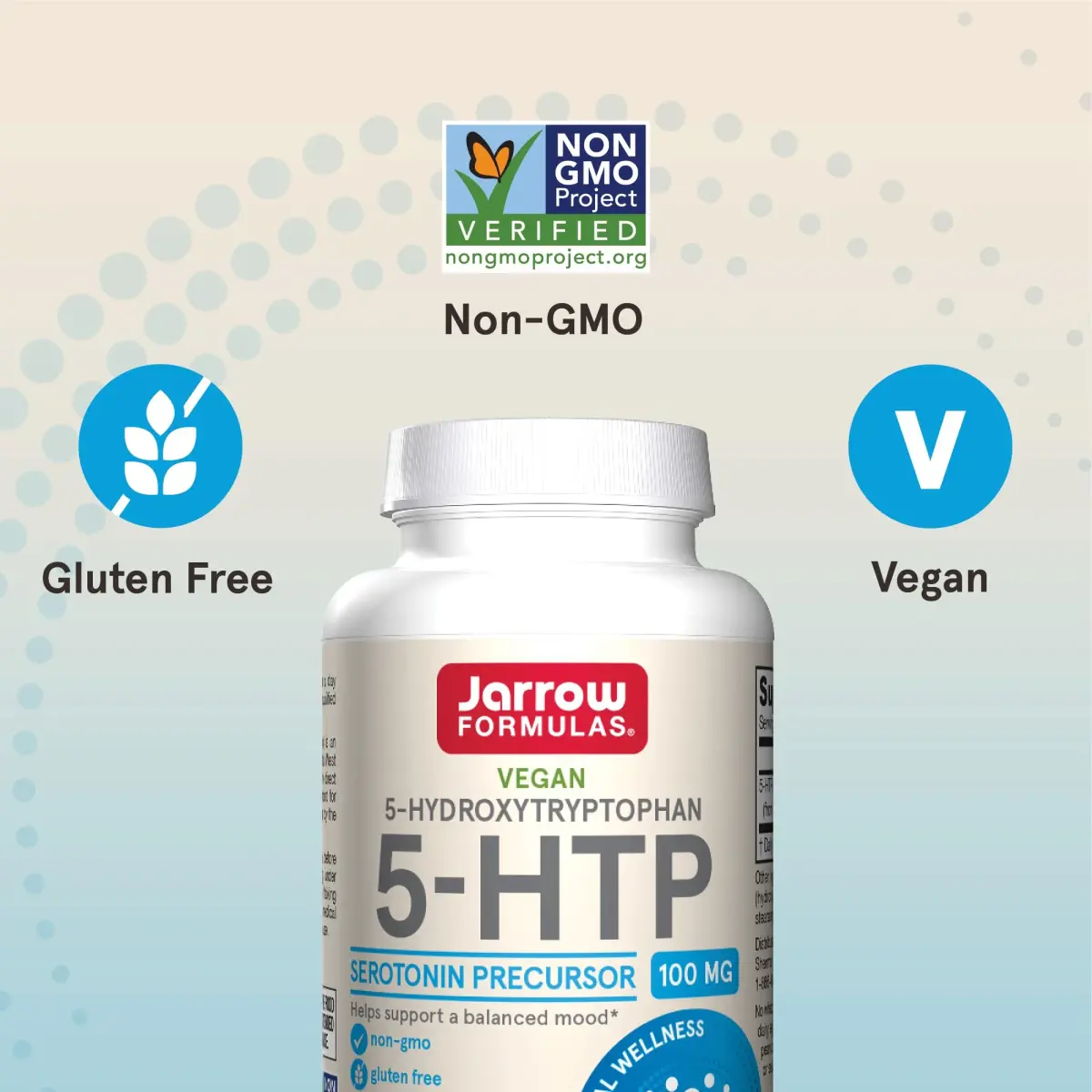 Jarrow Formulas 5-HTP 100 mg Capsules, Serotonin Precursor, 60 Count | Mood Support Supplement - view 5