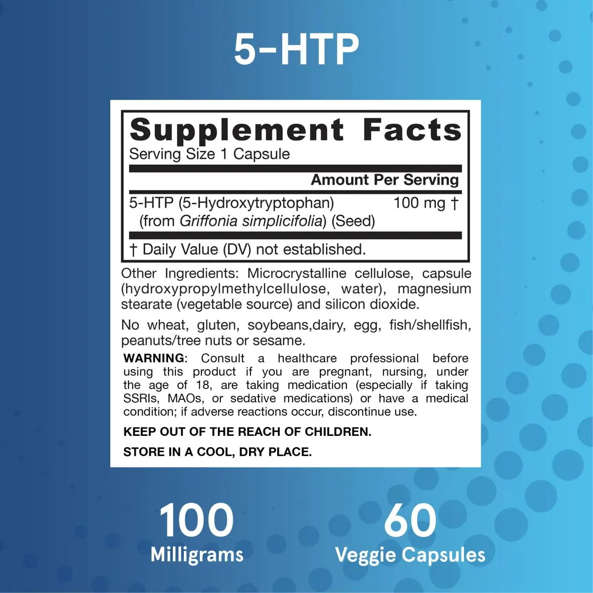 Jarrow Formulas 5-HTP 100 mg Capsules, Serotonin Precursor, 60 Count | Mood Support Supplement - view 6