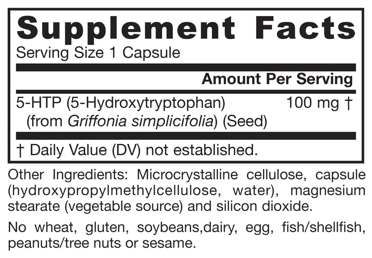 Jarrow Formulas 5-HTP 100 mg Capsules, Serotonin Precursor, 60 Count | Mood Support Supplement - view 9