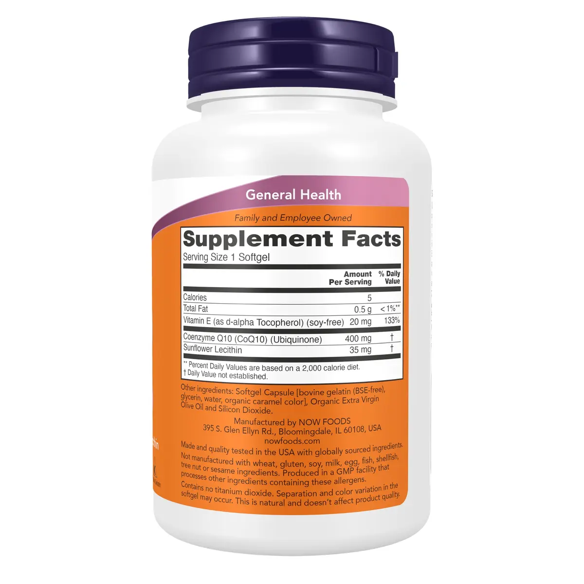 NOW CoQ10 400 mg Softgels | Supports Heart & Energy Production in India - view 2