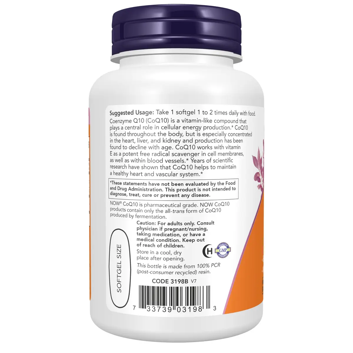 NOW CoQ10 400 mg Softgels | Supports Heart & Energy Production in India - view 3