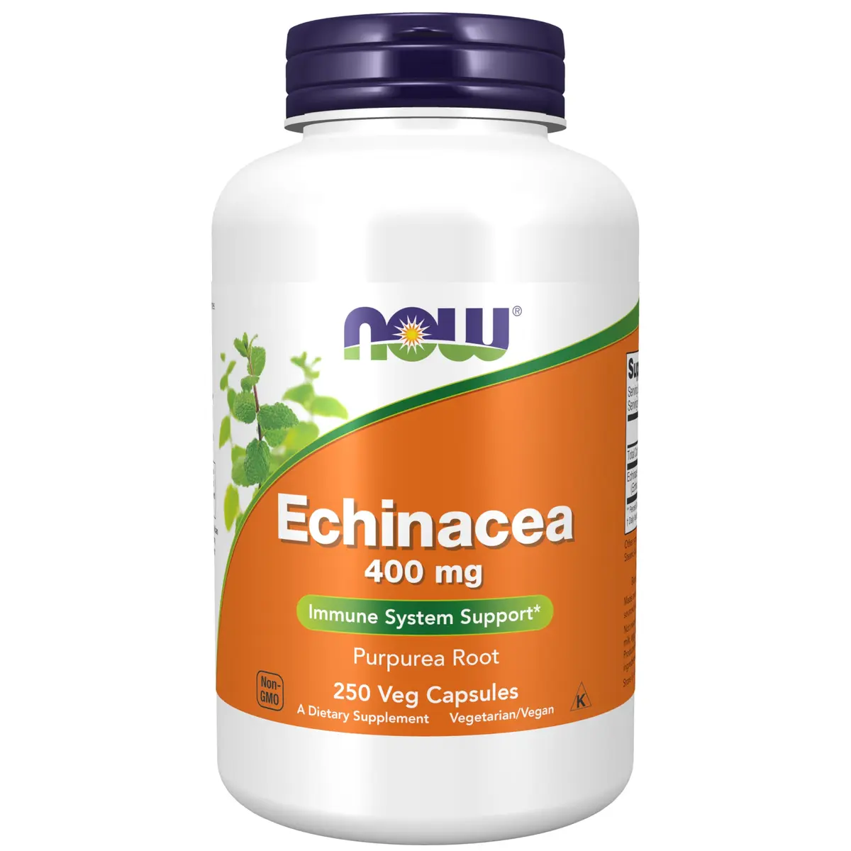 NOW Supplements, Echinacea 400 mg, Immune Support, 250 Veg Caps | Supports immune health naturally - main product image