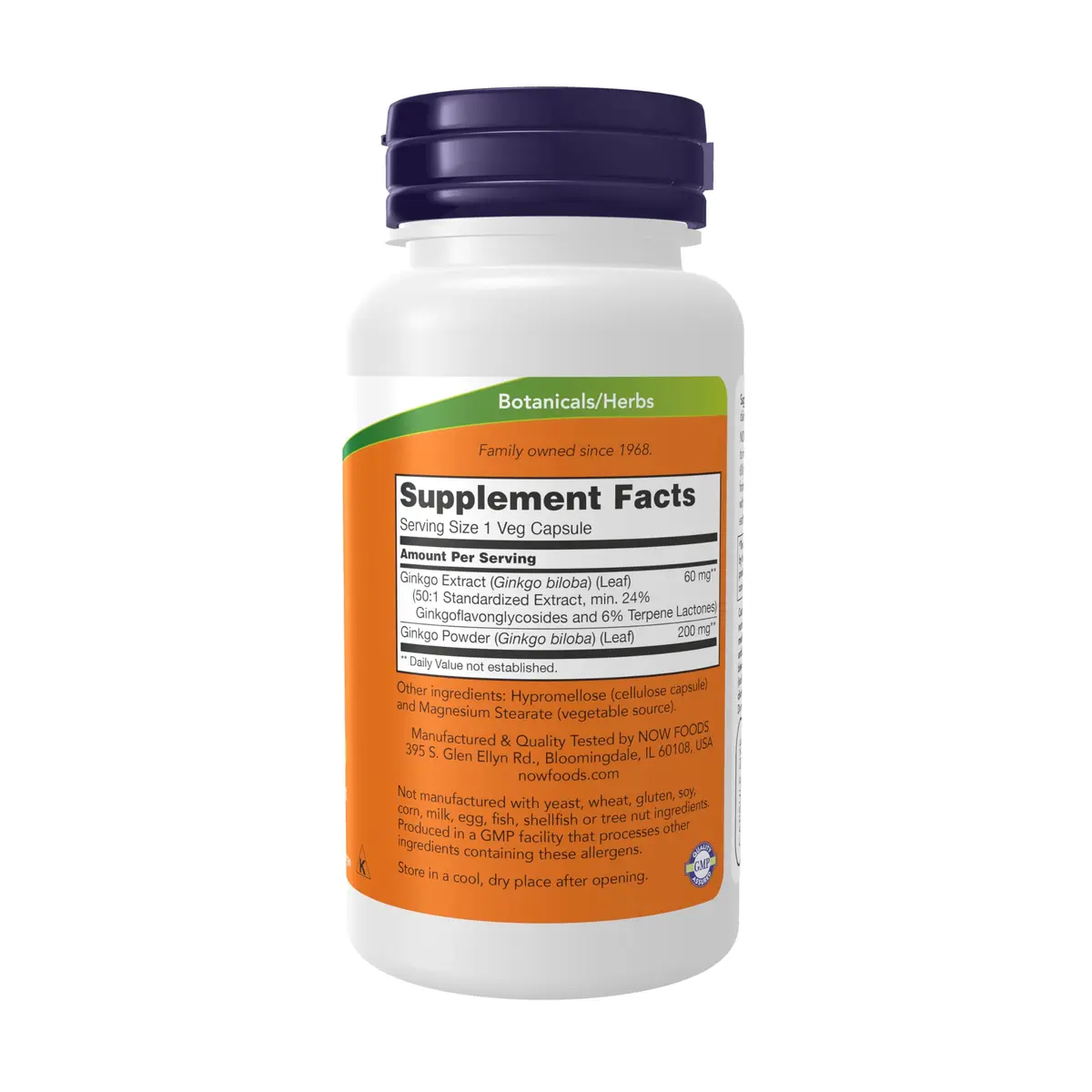 NOW Ginkgo Biloba 60 mg | Supports Brain Health & Free Radical Scavenging (70-120 chars) - view 2