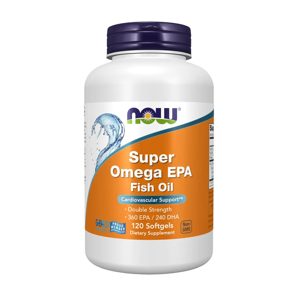NOW Supplements Super Omega EPA 120 Softgels | Molecularly Distilled Fish Oil for Heart & Brain Support - main product image
