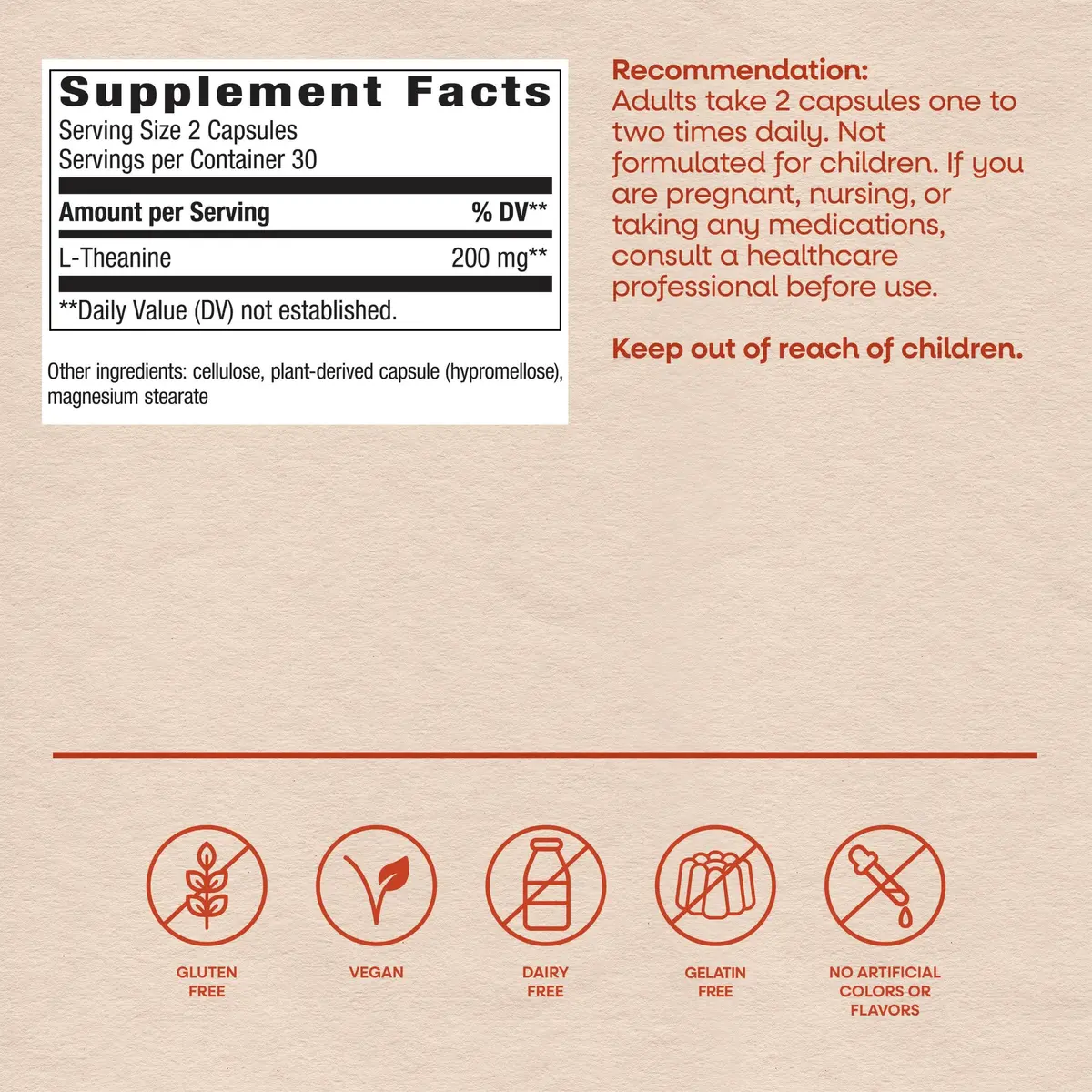 Nature's Way L-Theanine Stress Relief 60 ct | Fast-Acting Relaxation Support - view 6