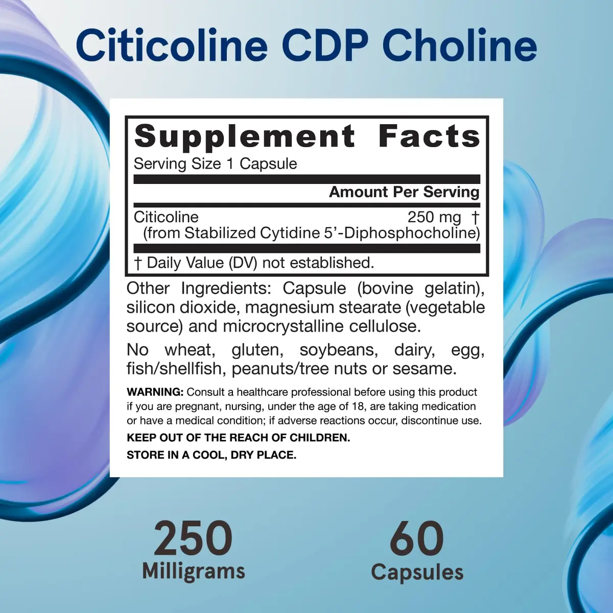 Jarrow Formulas Citicoline CDP 250 mg Capsules | Brain Health Support, Memory Support, Cognitive Performance, 60 Count - view 5