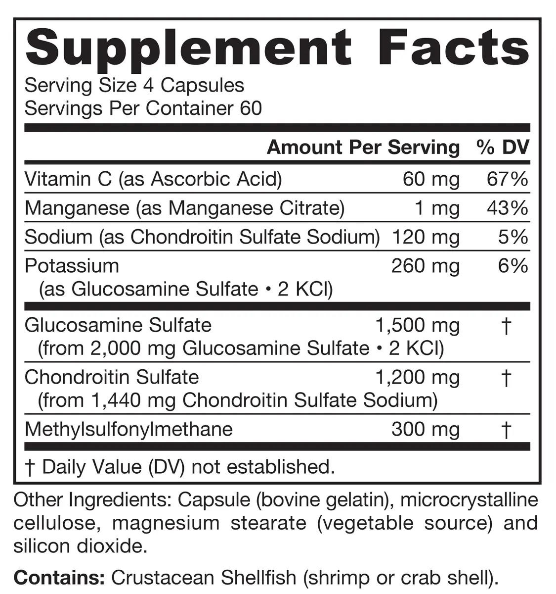 Jarrow Glucosamine, Chondroitin & MSM | 240 Capsules for Joint Support with Vitamin C - view 8