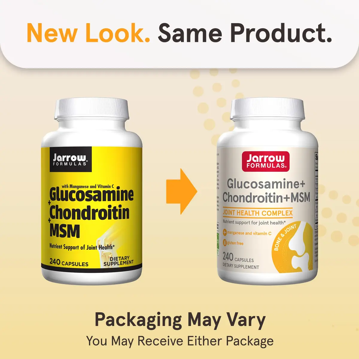 Jarrow Glucosamine, Chondroitin & MSM | 240 Capsules for Joint Support with Vitamin C - view 2