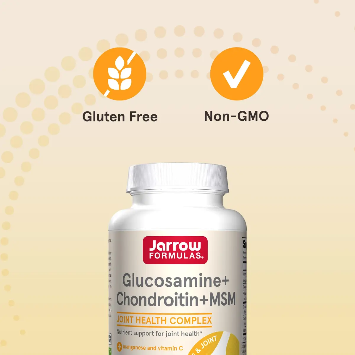 Jarrow Glucosamine, Chondroitin & MSM | 240 Capsules for Joint Support with Vitamin C - view 4