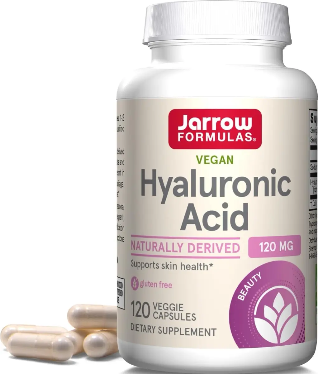 Jarrow Formulas Hyaluronic Acid 120 mg, 120 Veggie Capsules | Skin Hydration Support - main product image