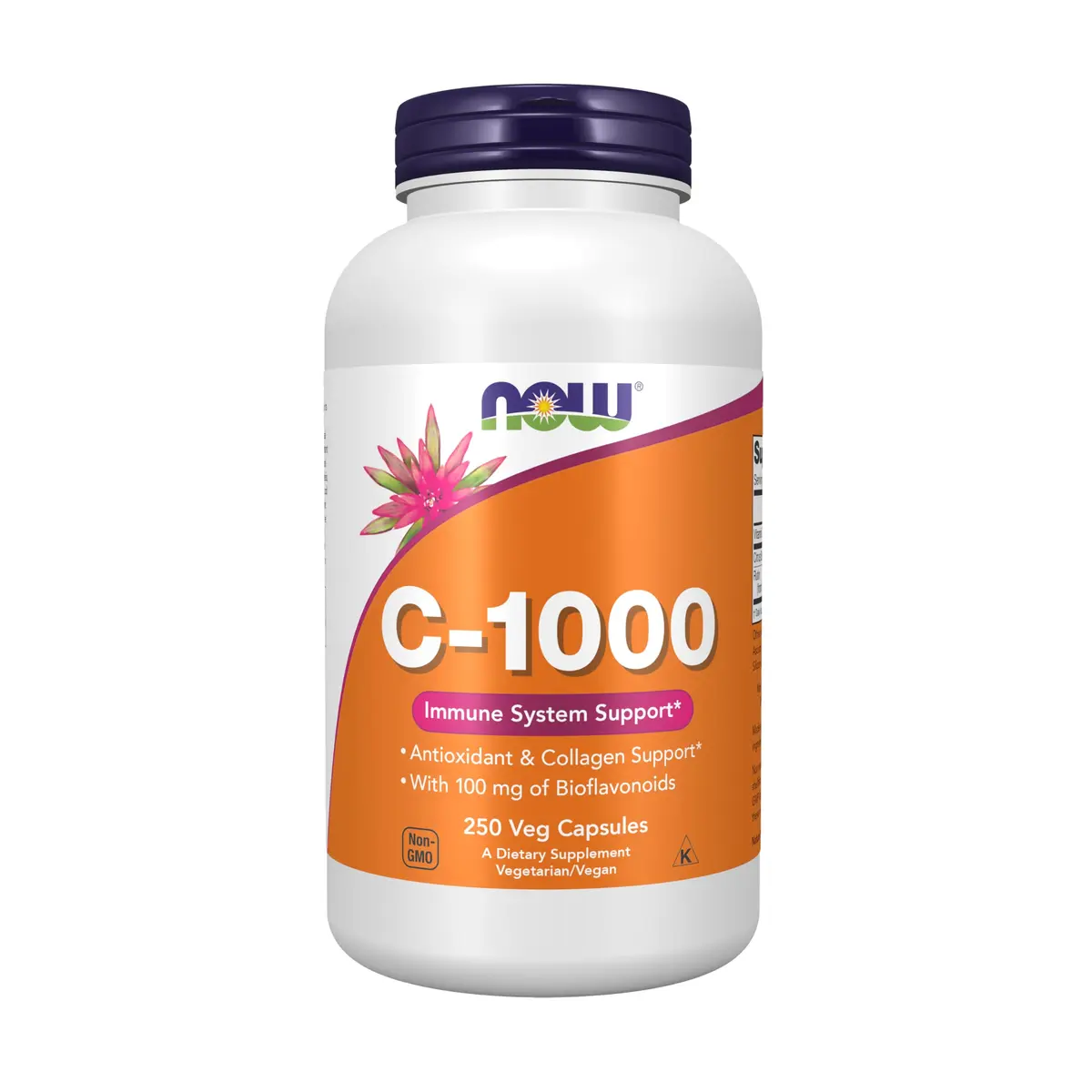 NOW Vitamin C-1,000 with Bioflavonoids 250 Veg Caps | Supports Immunity & Antioxidants - main product image