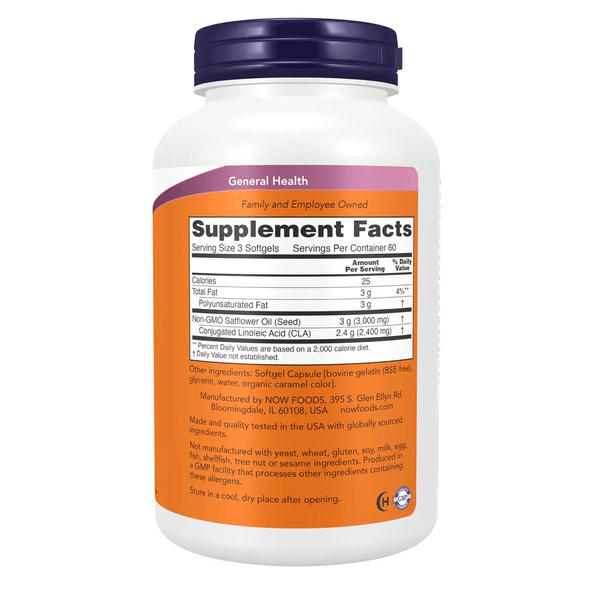 NOW CLA 800 mg Softgel | Nutritional Oil for Weight Management & Fat Loss - view 2