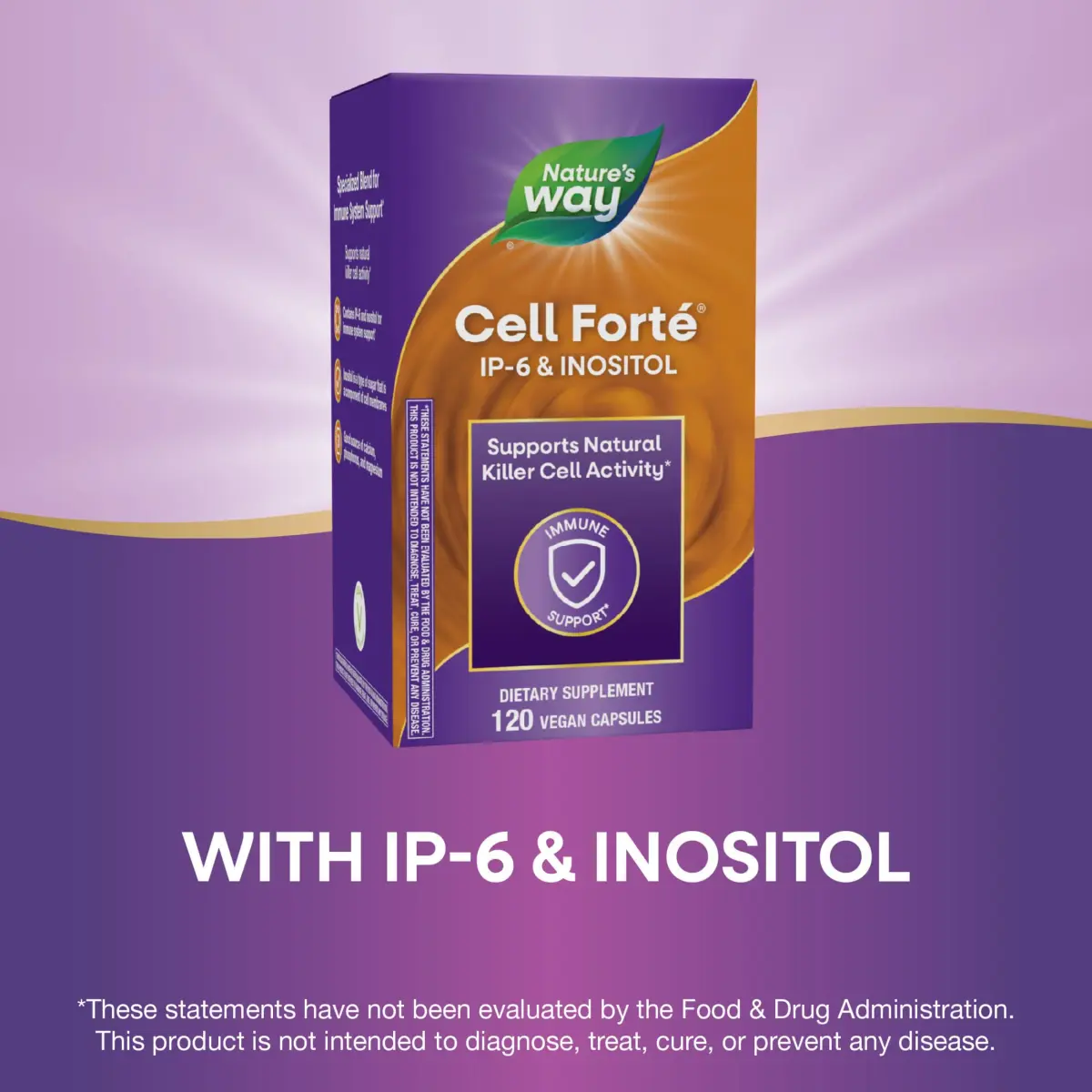 Nature's Way Cell Forté IP-6 & Inositol Immune Support Capsules 120 Count (480 Count Total) | Supports Natural Killer-Cell Activity - view 3