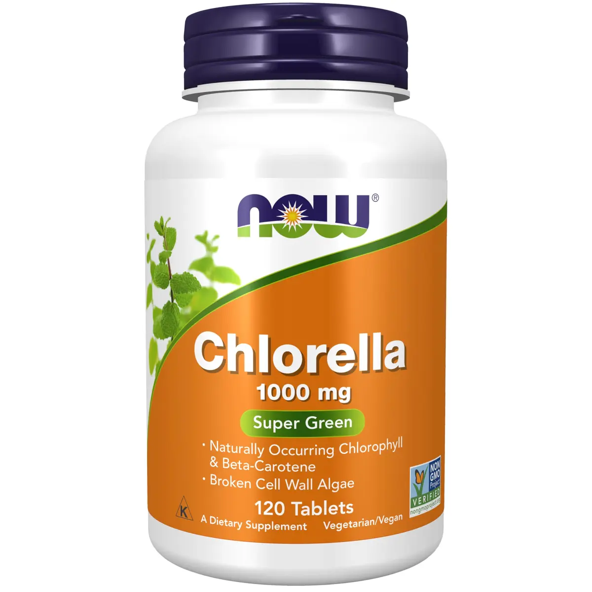 NOW Supplements Chlorella 1,000 mg | Super Green Microalgae Tablets for Detox & Energy - main product image