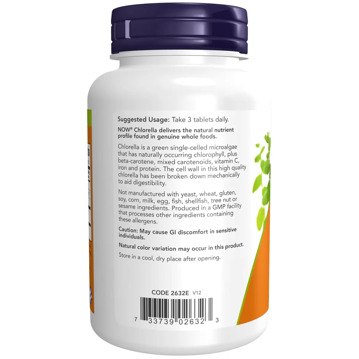 NOW Supplements Chlorella 1,000 mg | Super Green Microalgae Tablets for Detox & Energy - view 3