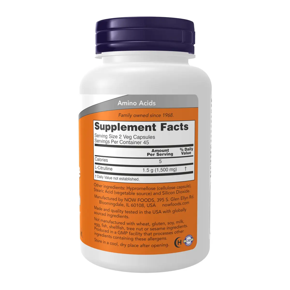 NOW Foods L-Citrulline 750 mg Veg Capsules 90 Count | Supports Protein Metabolism & Immune Function - view 2