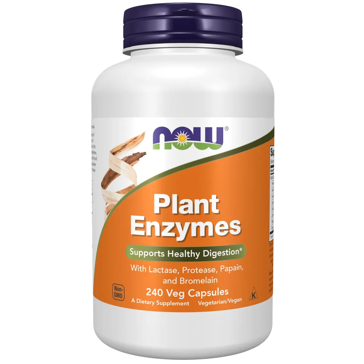 NOW Supplements Plant Enzymes with Lactase, Protease, Bromelain, 240 Veg Caps | Supports Digestion & Nutrient Absorption - main product image
