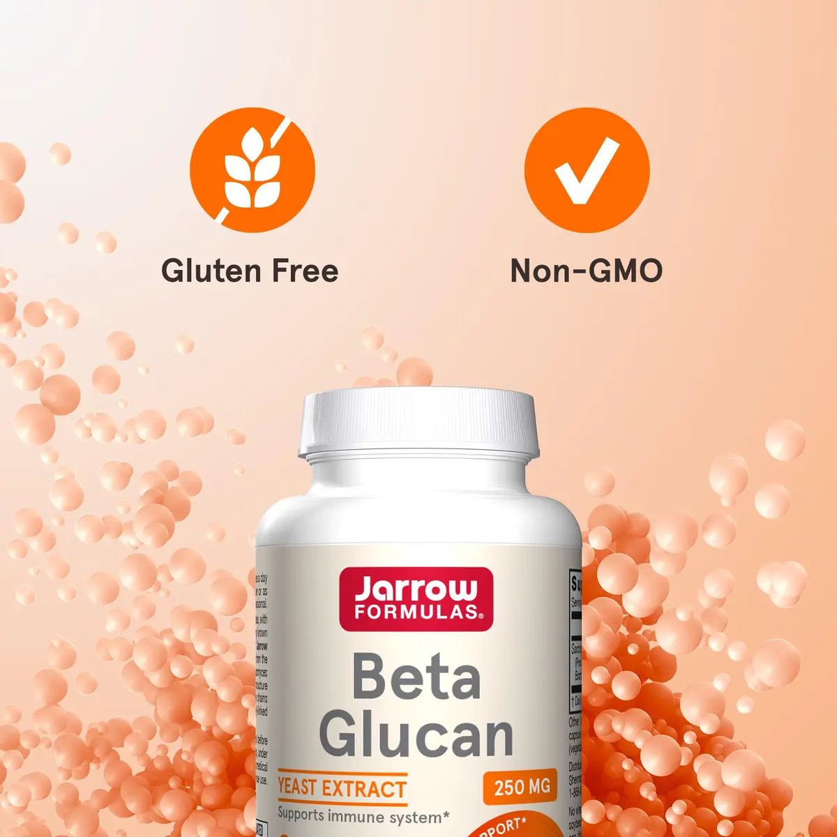 Jarrow Beta Glucan Dietary Supplement 60 Capsules | Supports Immune Health, Non-GMO & Gluten-Free - view 5