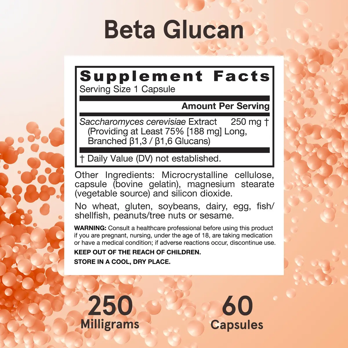 Jarrow Beta Glucan Dietary Supplement 60 Capsules | Supports Immune Health, Non-GMO & Gluten-Free - view 6