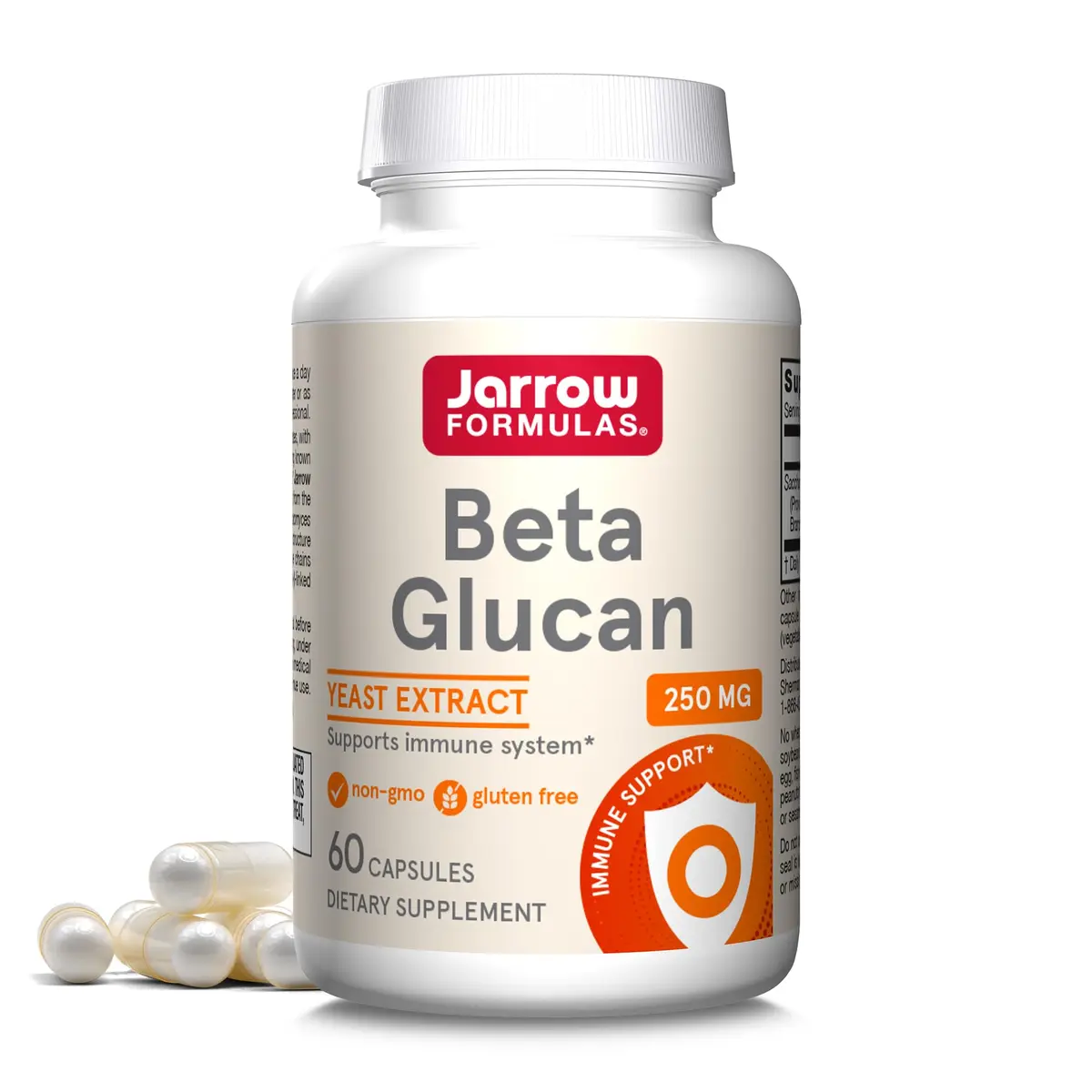 Jarrow Beta Glucan Dietary Supplement 60 Capsules | Supports Immune Health, Non-GMO & Gluten-Free - main product image