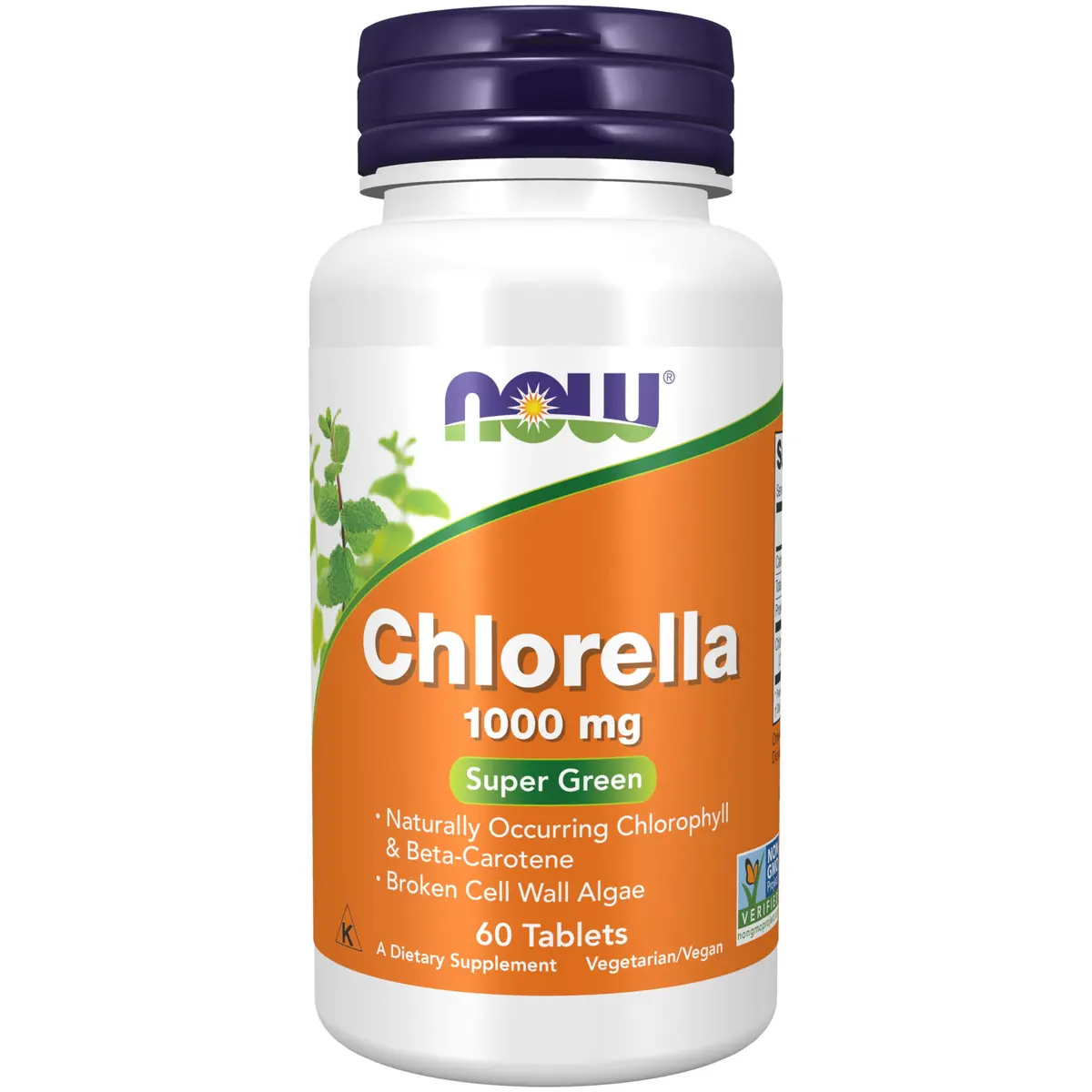 NOW Chlorella 1,000 mg Super Green Tablets | Natural Nutrients & Digestibility (115 characters) - main product image