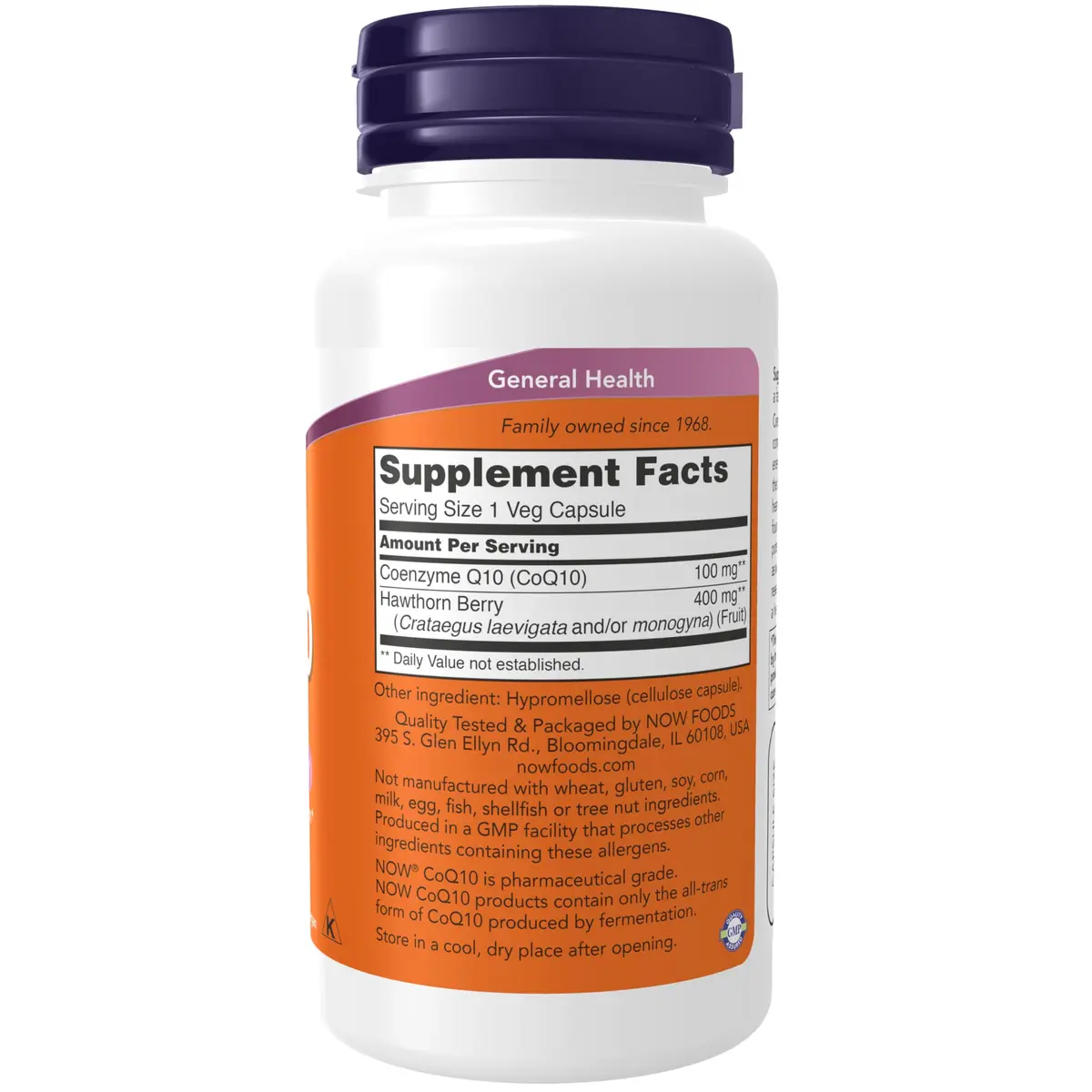 NOW Foods CoQ10 100 mg with Hawthorn Berry Veg Capsules 90 Count | Pharmaceutical Grade Coenzyme Q10 for Cellular Energy - view 2