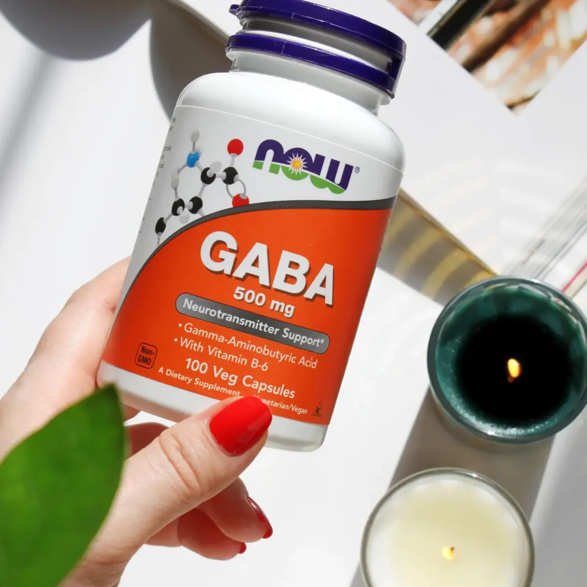 NOW Foods GABA 500 mg + B-6 Veg Capsules 100 Count | Natural Neurotransmitter Support - view 7