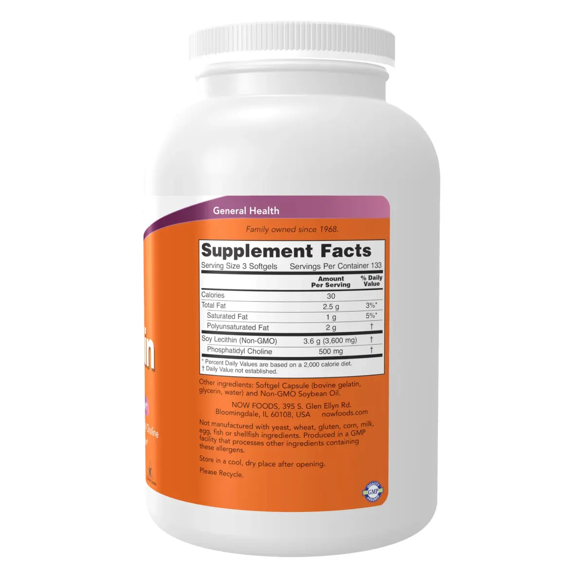 NOW Foods Lecithin 1200 mg Softgels (400 Count) | Supports Brain & Nerve Function - view 2