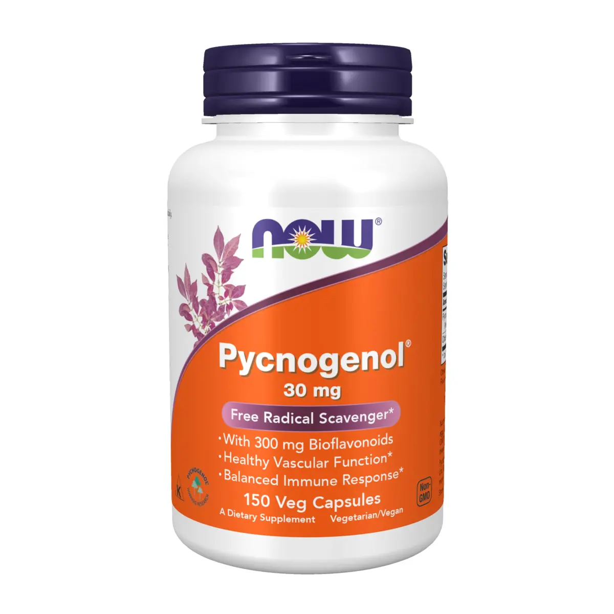 NOW Supplements Pycnogenol 30 mg with 300 mg Bioflavonoids | Supports Vascular & Immune Health (70-120 chars) - main product image