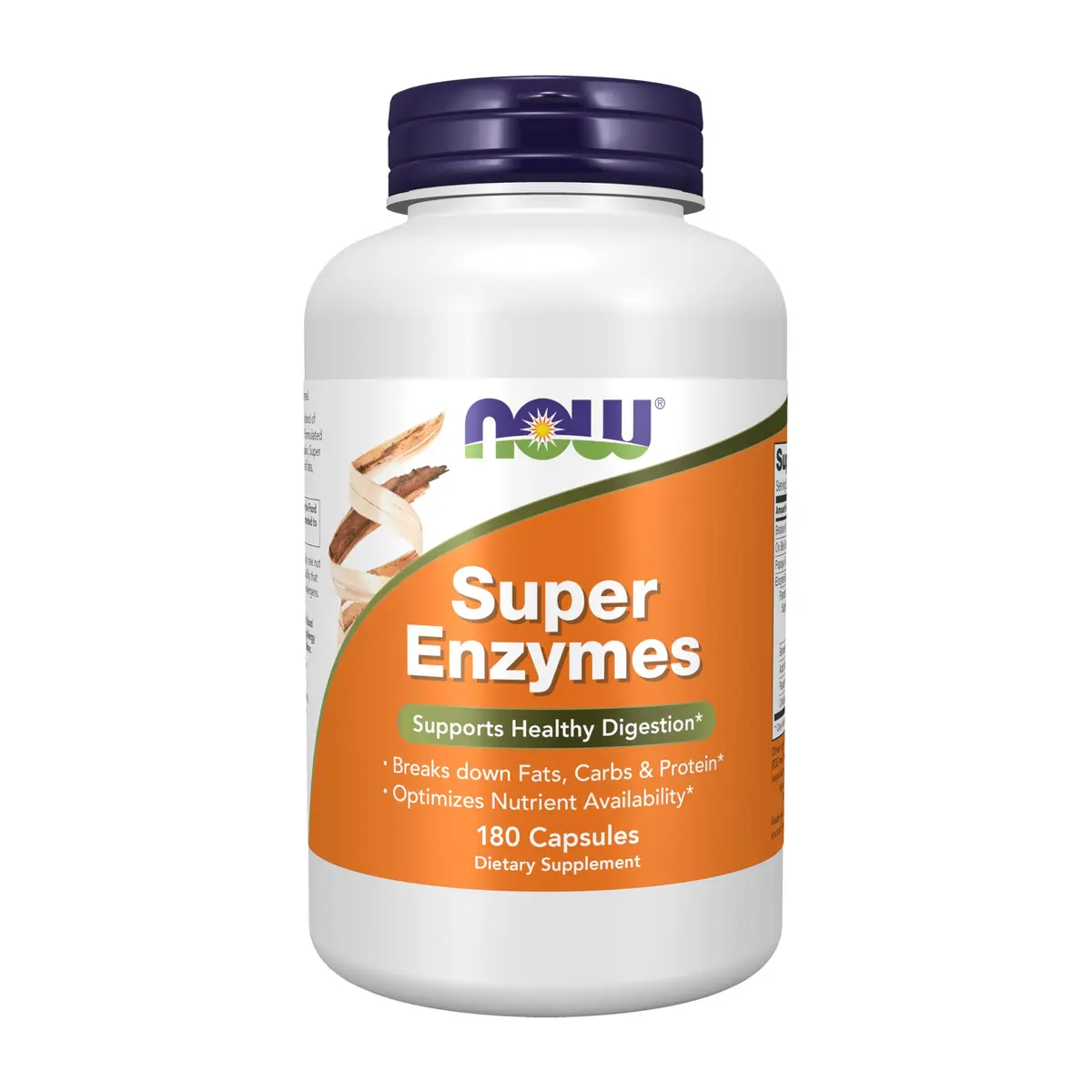 NOW Foods Super Enzymes Digestive Enzymes 180 Capsules | Supports Healthy Digestion - main product image