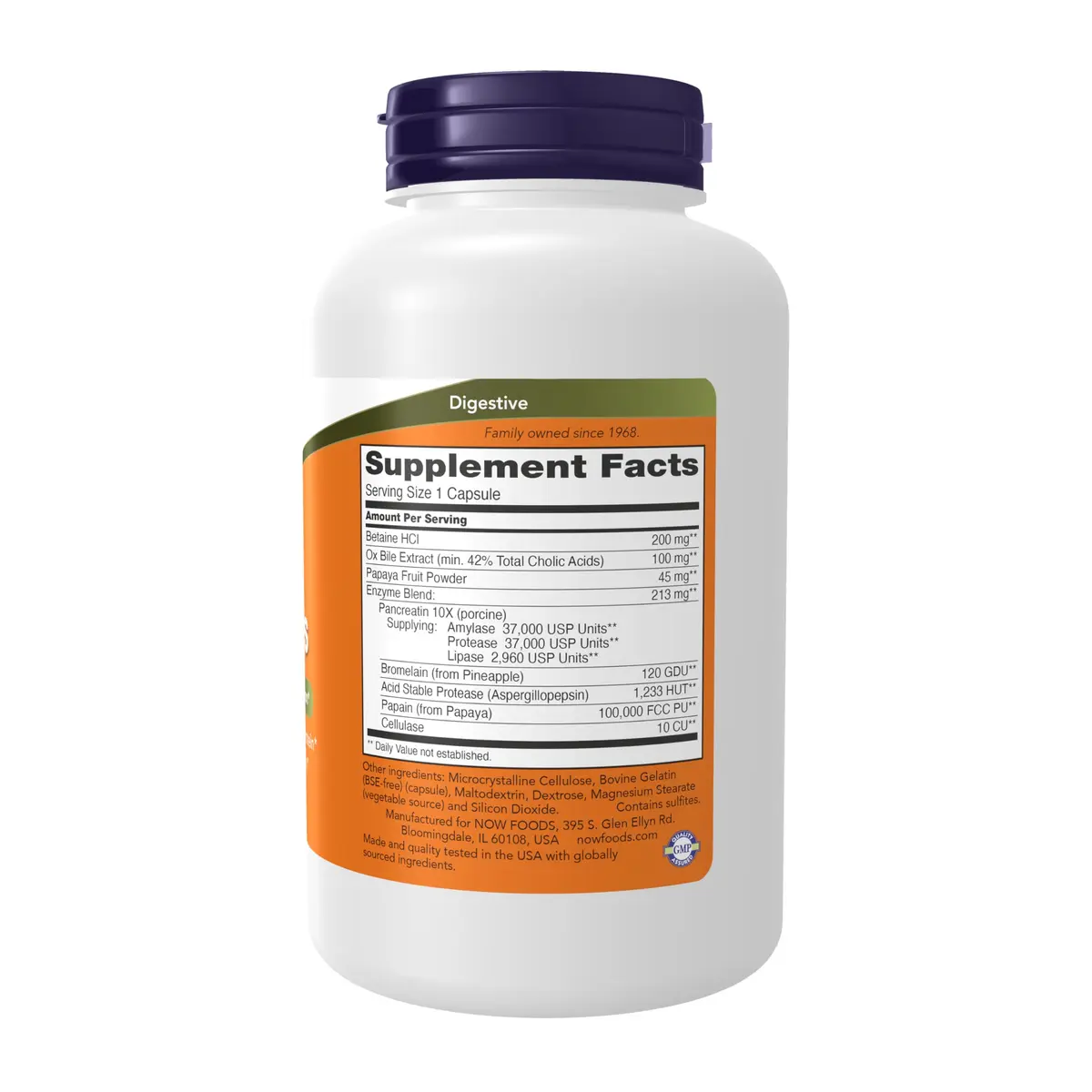 NOW Foods Super Enzymes Digestive Enzymes 180 Capsules | Supports Healthy Digestion - view 2