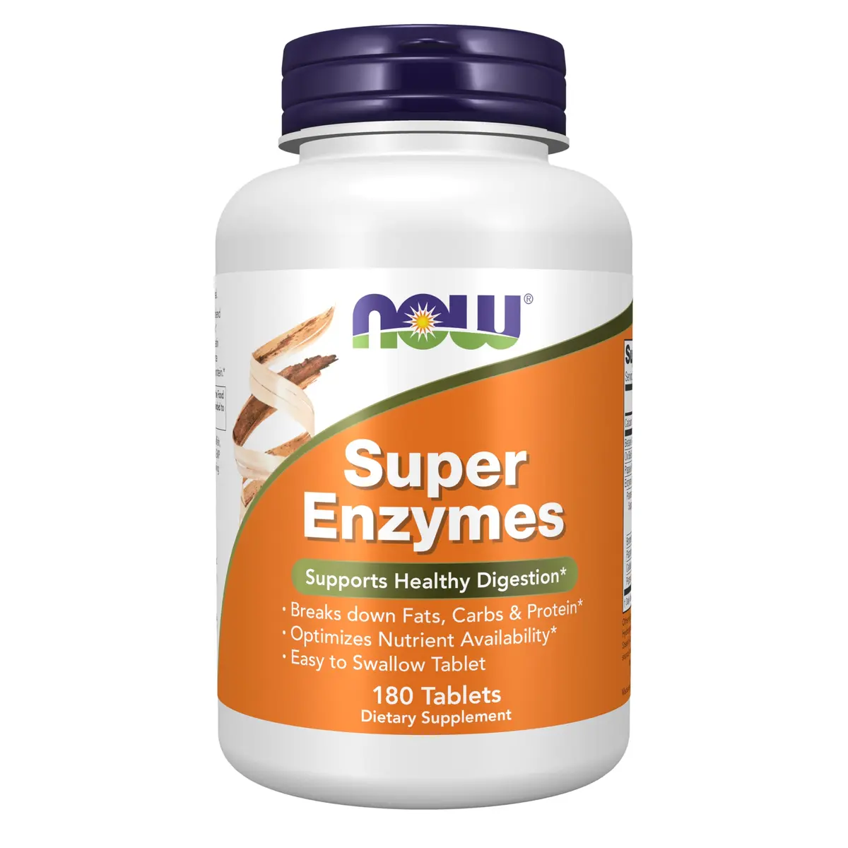 NOW Supplements Super Enzymes 180 Tabs | Supports Healthy Digestion & Nutrient Breakdown - main product image
