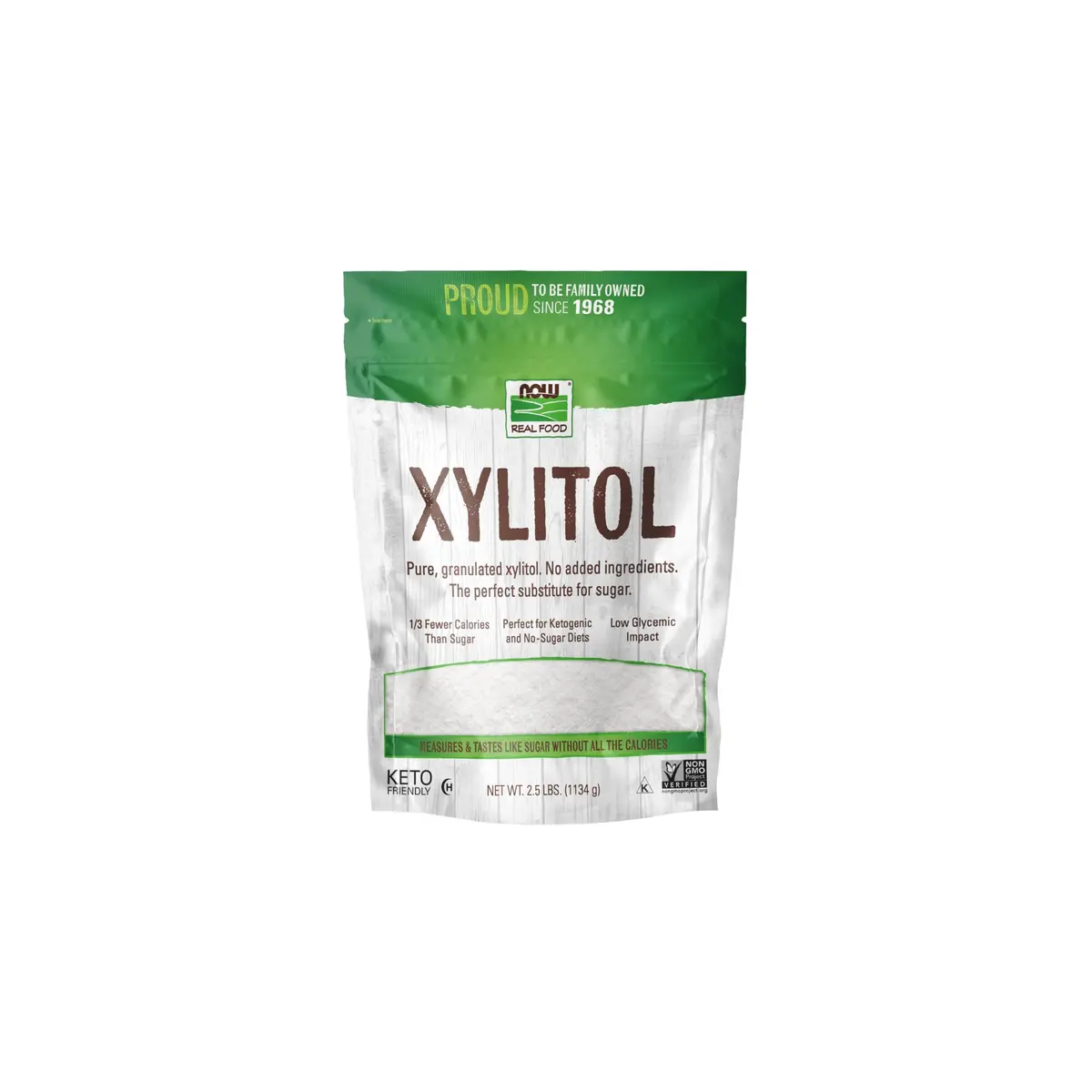NOW Xylitol Sugar Substitute 2.5 lbs | Keto & Diabetic Friendly, No Added Ingredients - main product image