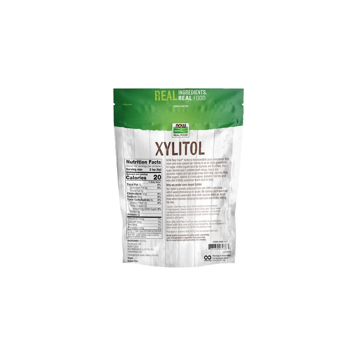 NOW Xylitol Sugar Substitute 2.5 lbs | Keto & Diabetic Friendly, No Added Ingredients - view 2