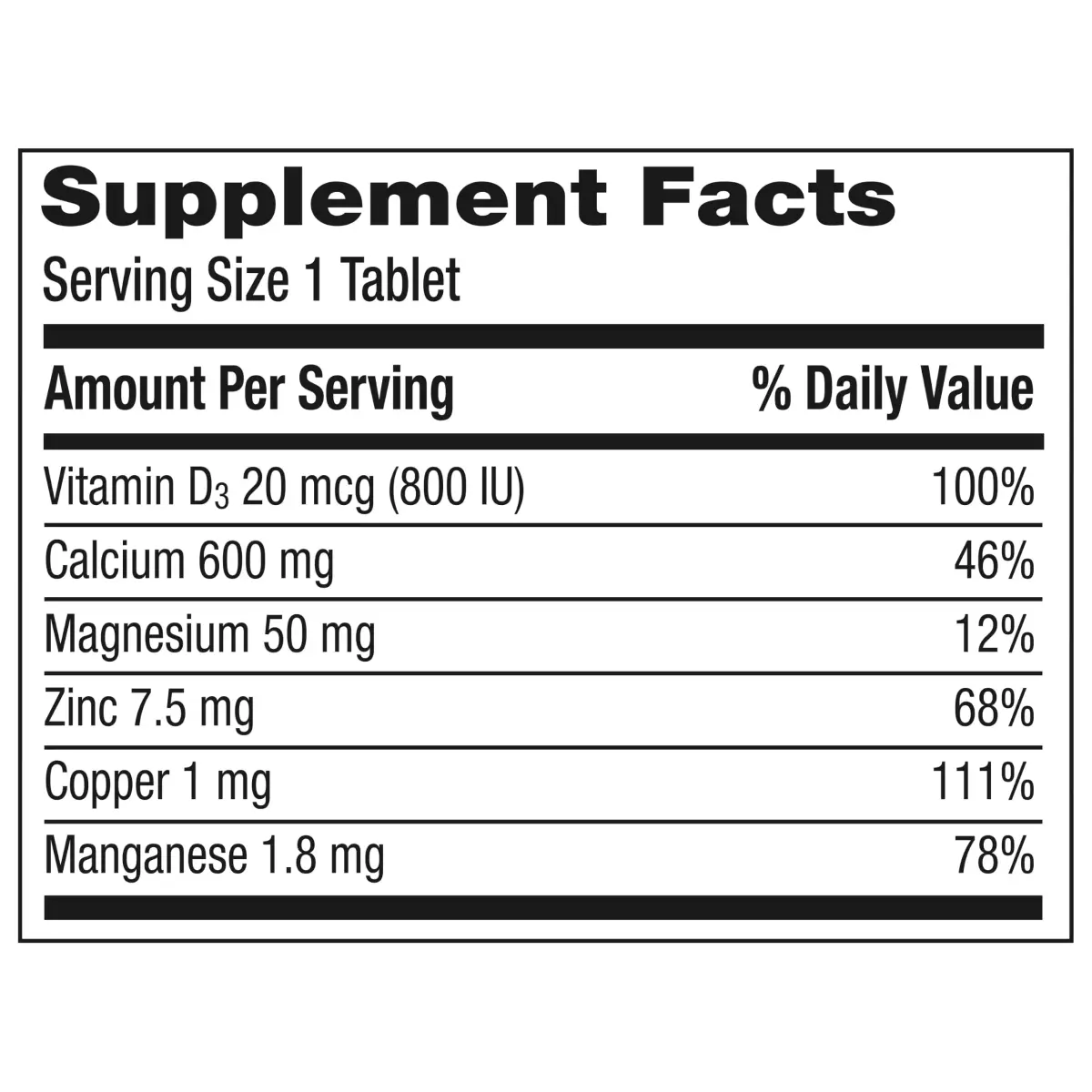 Caltrate 600 Plus D3 Plus Minerals Calcium and Vitamin D Supplement Tablets 165 Count | Bone Strength & Flexibility - view 8