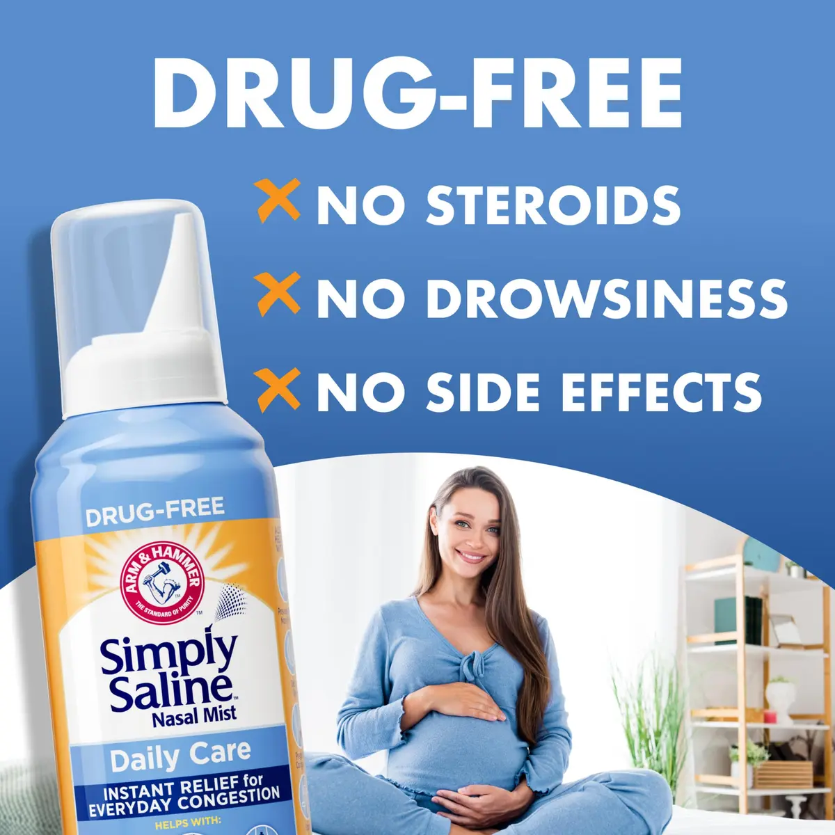 Arm & Hammer Simply Saline Nasal Spray 4.5 oz | Drug-Free Congestion Relief, Moisturizes & Clears Nasal Passages - view 5