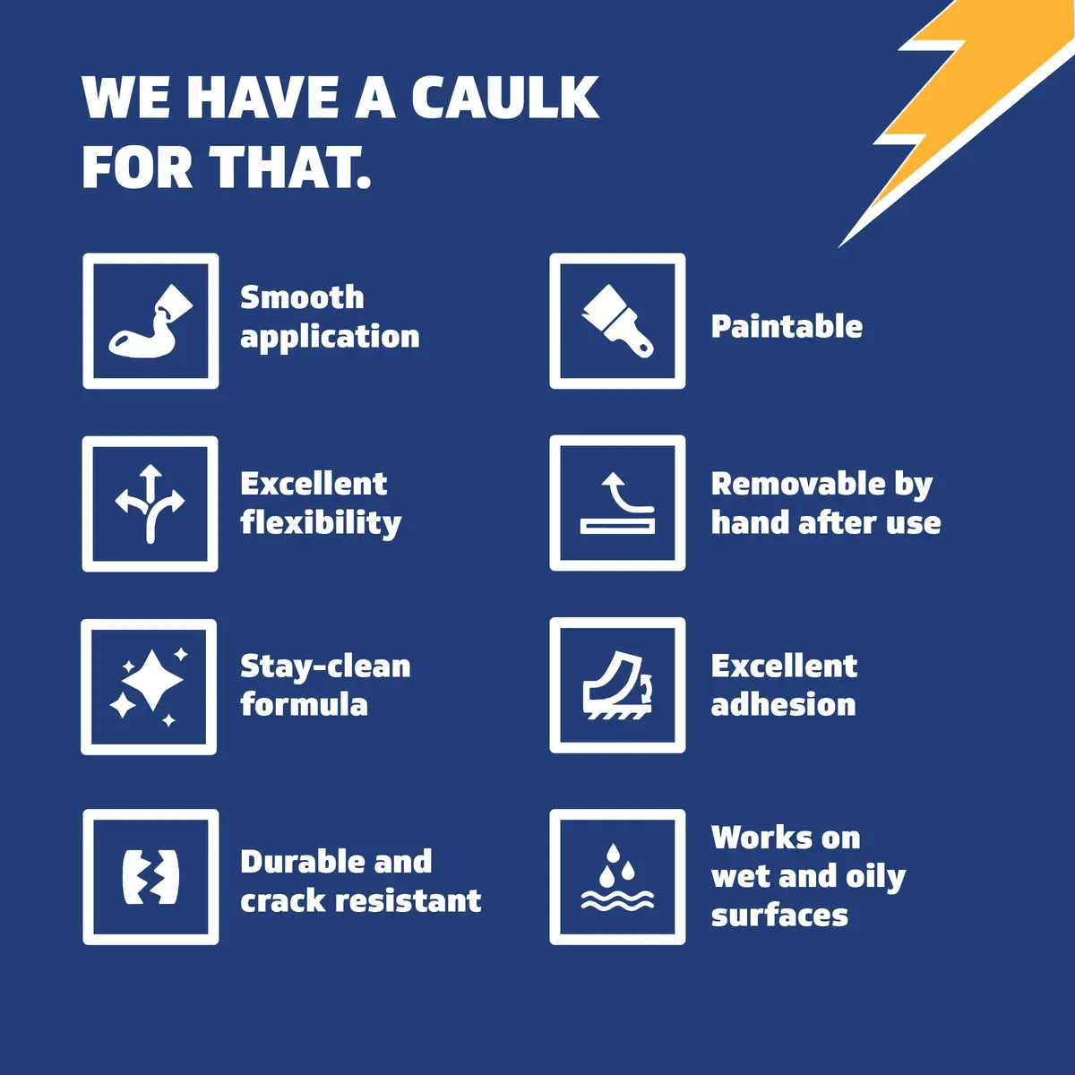 White Lightning Advanced Formula Caulk 295ml (10 fl. oz.) | Latex Caulk for Interior/Exterior Use - view 3