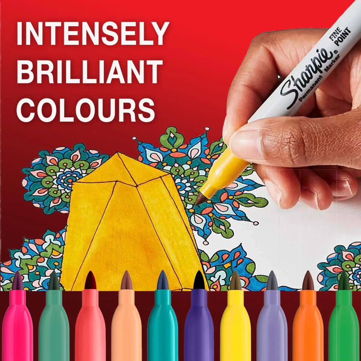 Sharpie Permanent Markers Fine Point Green 12 Count | Fade & Water Resistant Ink - view 3