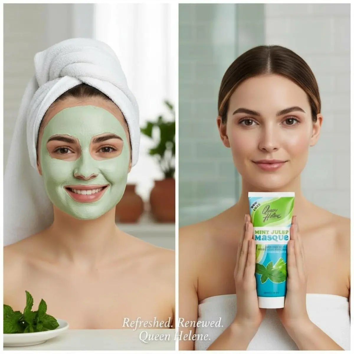 Queen Helene Mint Julep Masque 236.5ml (8 oz) | Deep Cleansing Clay Face Mask for Oily & Acne-Prone Skin - view 3