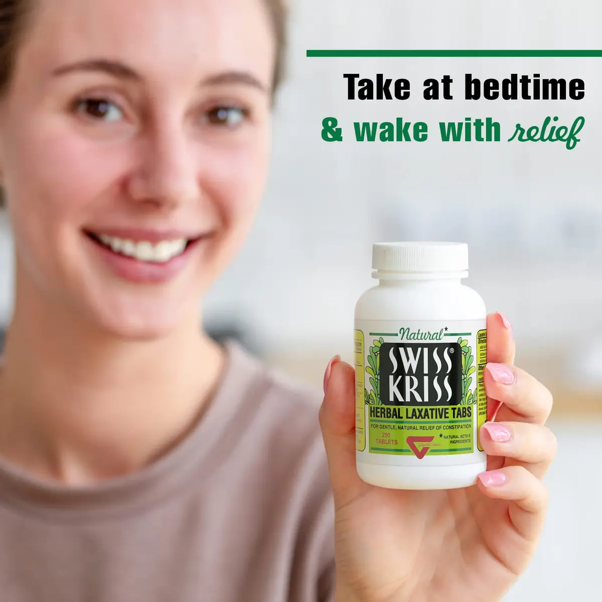 Swiss Kriss Herbal Laxative Tablets, Gentle & Natural Relief for Adults & Children Over 6, 250 Tablets - view 5