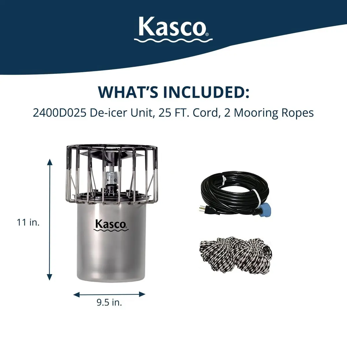 Kasco 1/2HP Lake & Pond De-icer 120V | Prevents Ice Damage & Supports Water Habitat - view 2